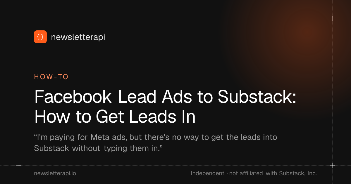 Cover image: Facebook Lead Ads to Substack: How to Get Leads In