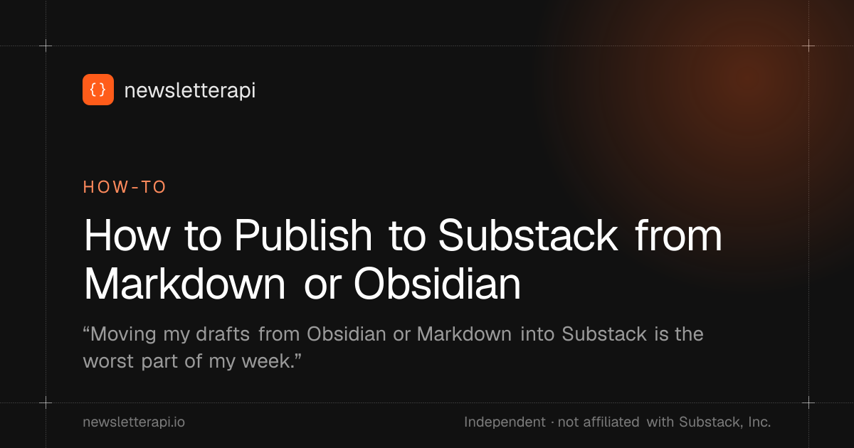 Cover image: How to Publish to Substack from Markdown or Obsidian