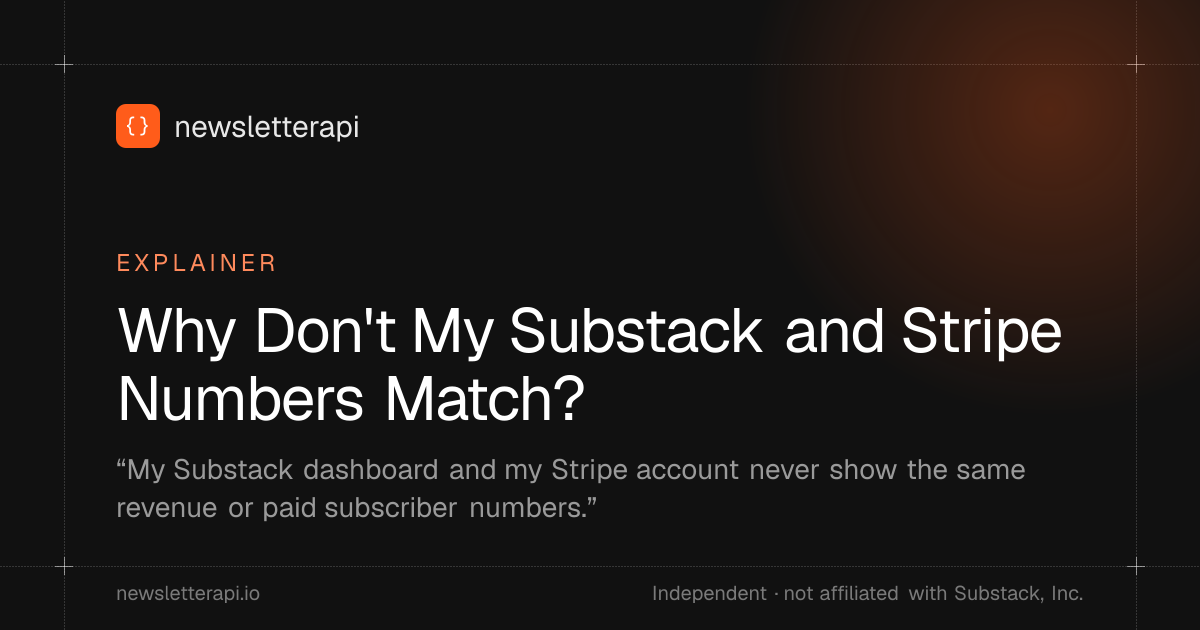 Cover image: Why Don't My Substack and Stripe Numbers Match?
