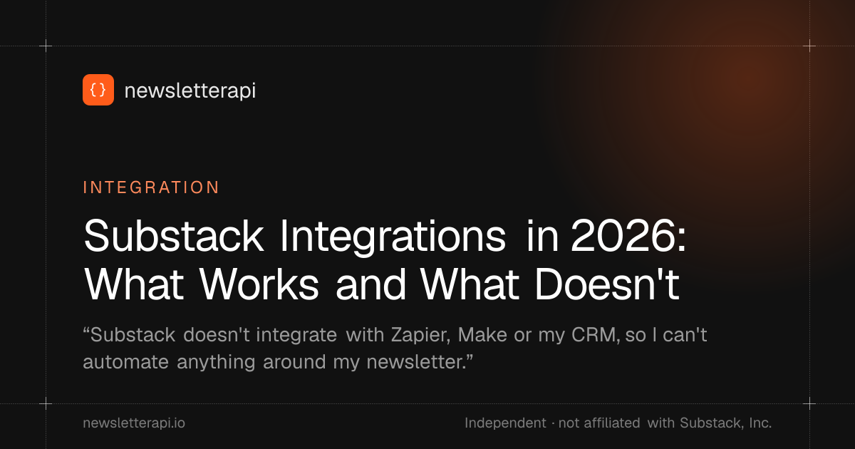 Cover image: Substack Integrations in 2026: What Works and What Doesn't