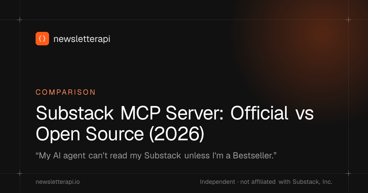 Cover image: Substack MCP Server: Official vs Open Source (2026)